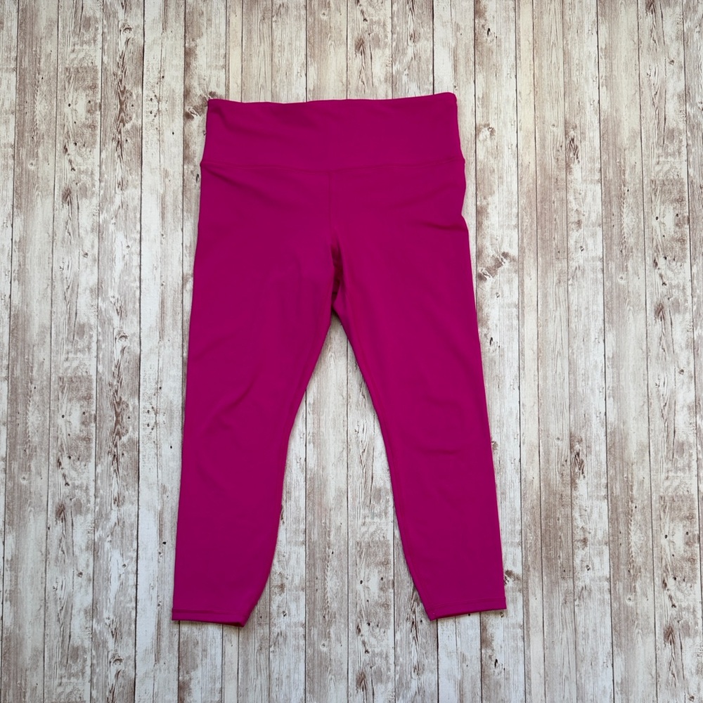 Athleta Elation Train 7/8 Tight sz Medium Petit Hot Pink Run Pocket Stretch